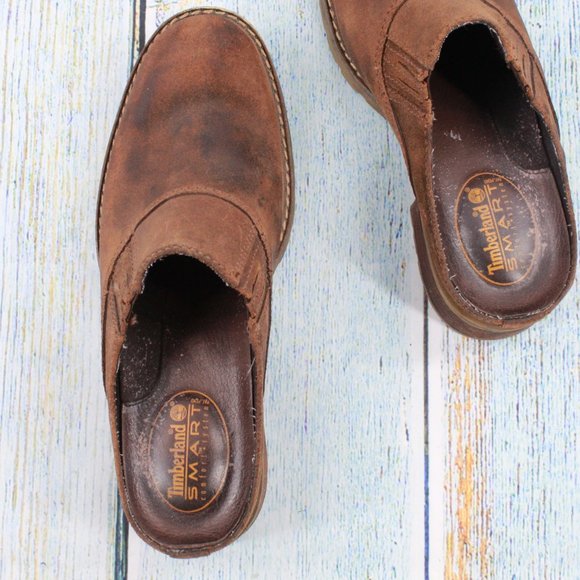 TIMBERLAND Leather Mule Clog Comfort Slip On 8 M - Picture 6 of 9